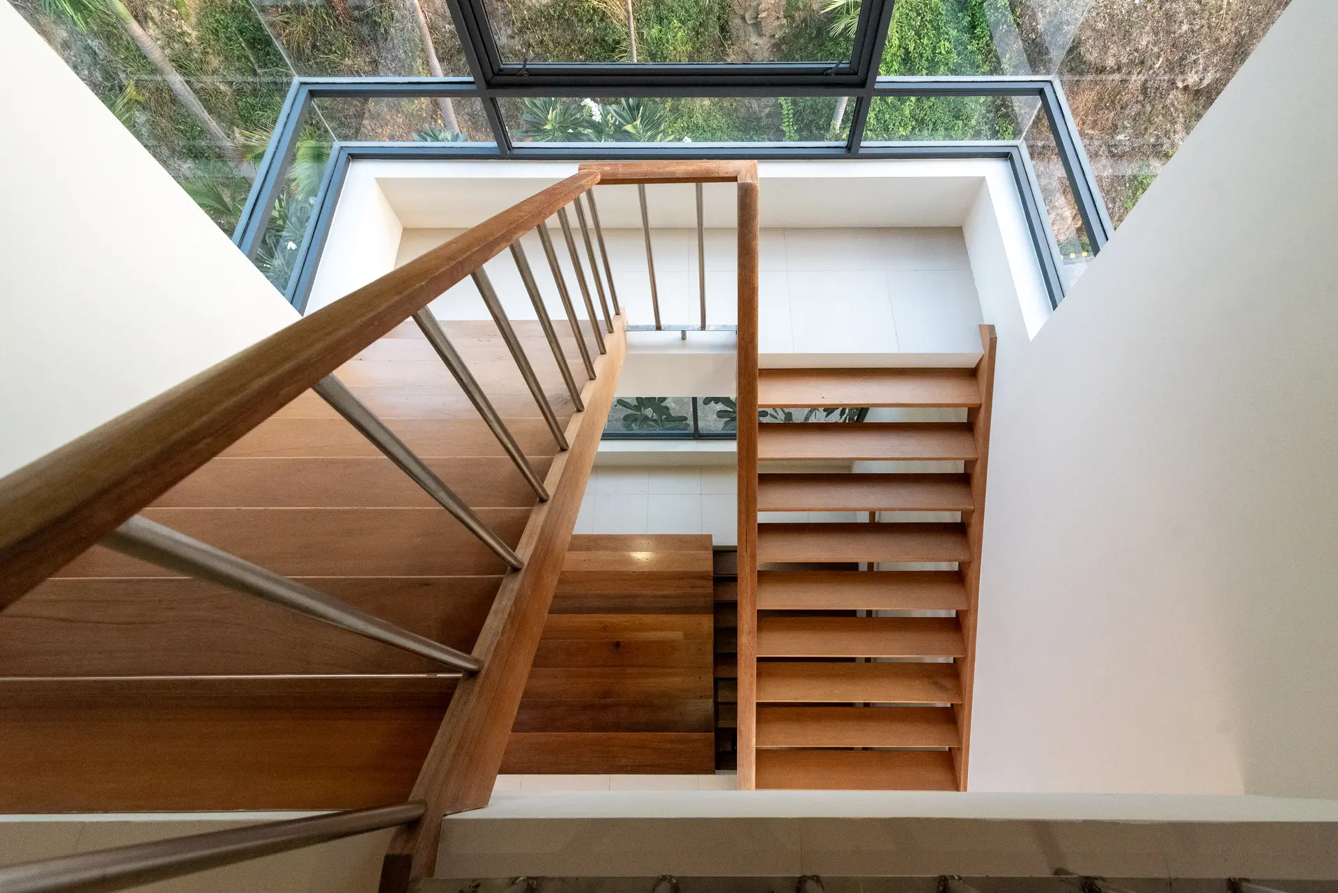 5-Bedroom Sea View Villa for Holiday Rent – Bang Por | Koh Samui - wooden stairs