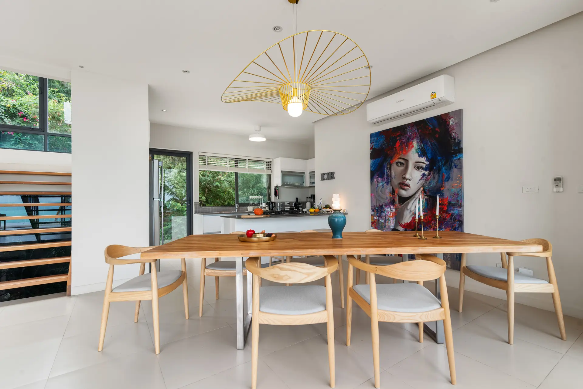 5-Bedroom Sea View Villa for Holiday Rent – Bang Por | Koh Samui - diner table