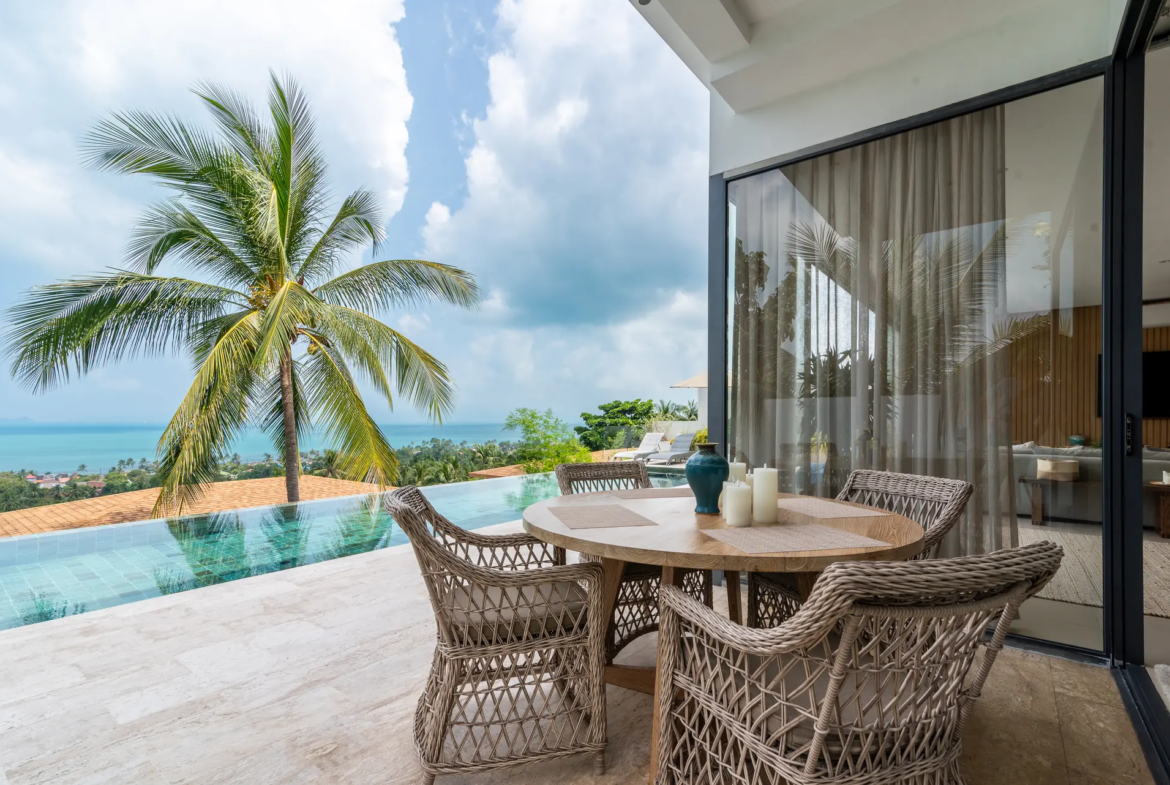 5-Bedroom Sea View Villa for Holiday Rent – Bang Por | Koh Samui - Terrace