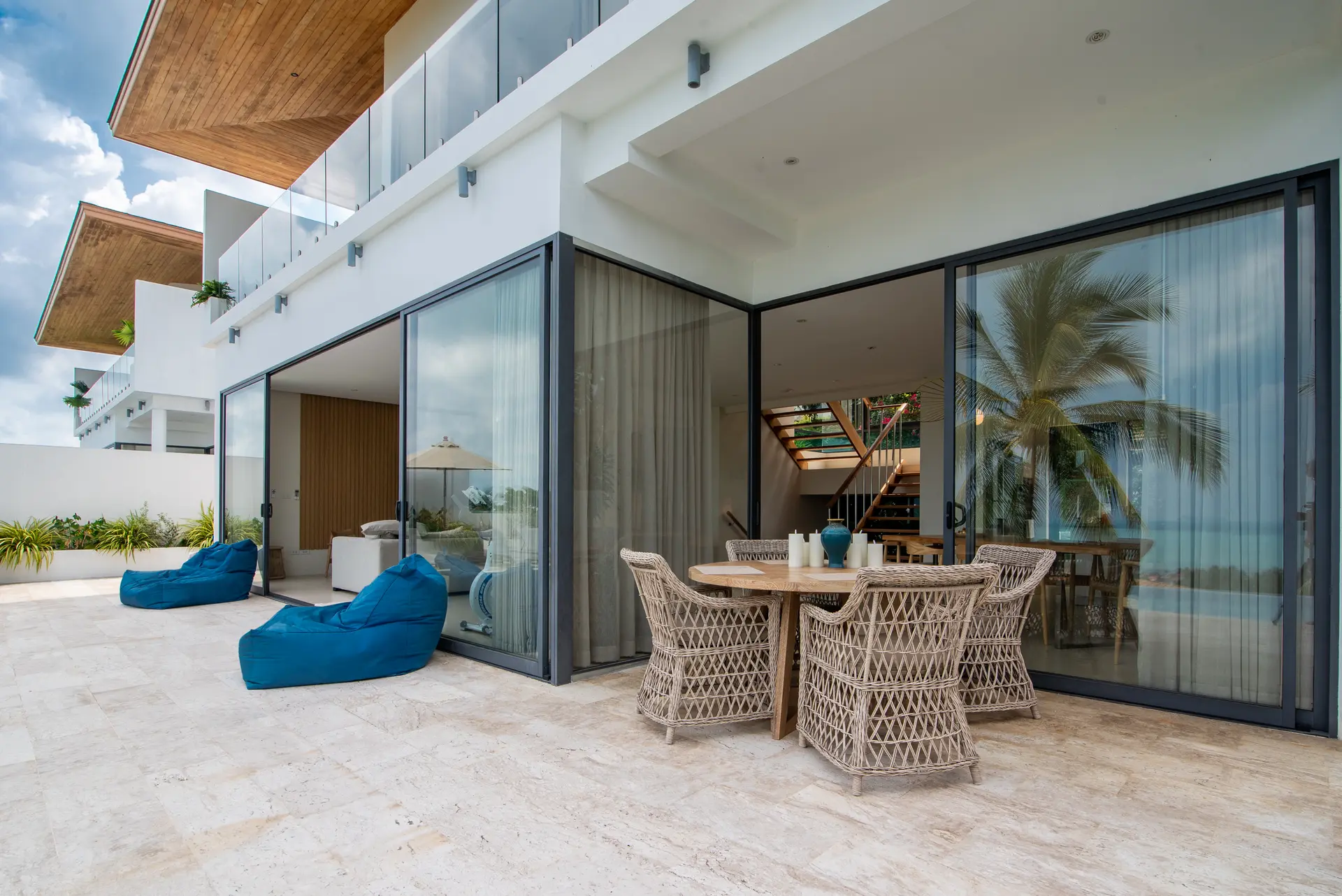 5-Bedroom Sea View Villa for Holiday Rent – Bang Por | Koh Samui - spacious terrace