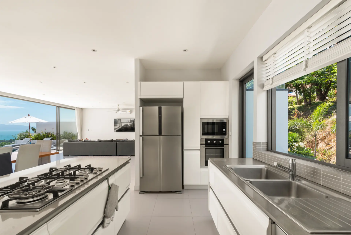 5-Bedroom Sea View Villa for Holiday Rent – Bang Por | Koh Samui - kitchen with all equipments