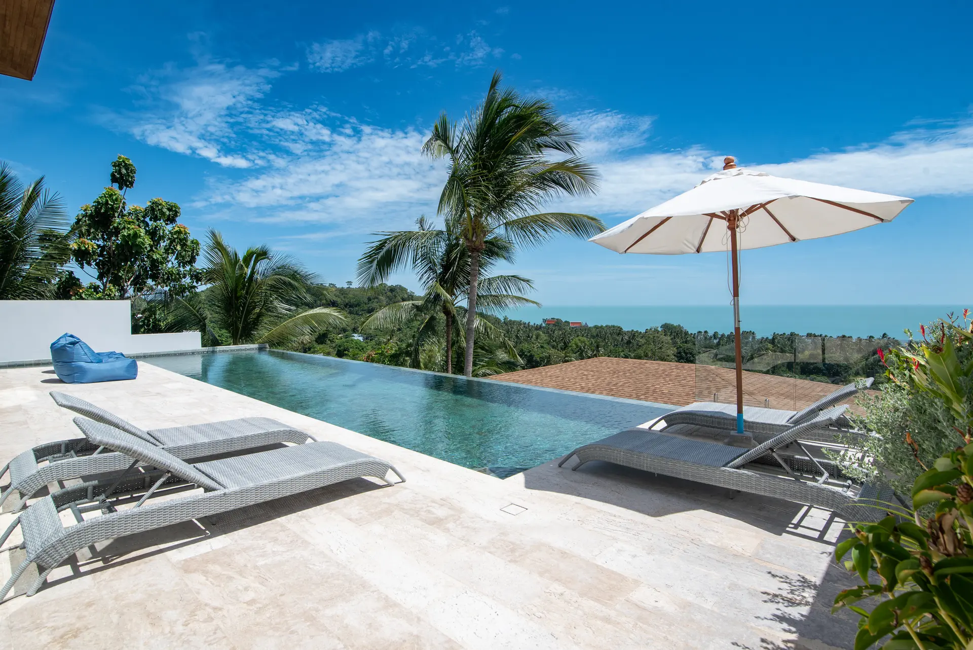 5-Bedroom Sea View Villa for Holiday Rent – Bang Por | Koh Samui - pool with view on the ocean