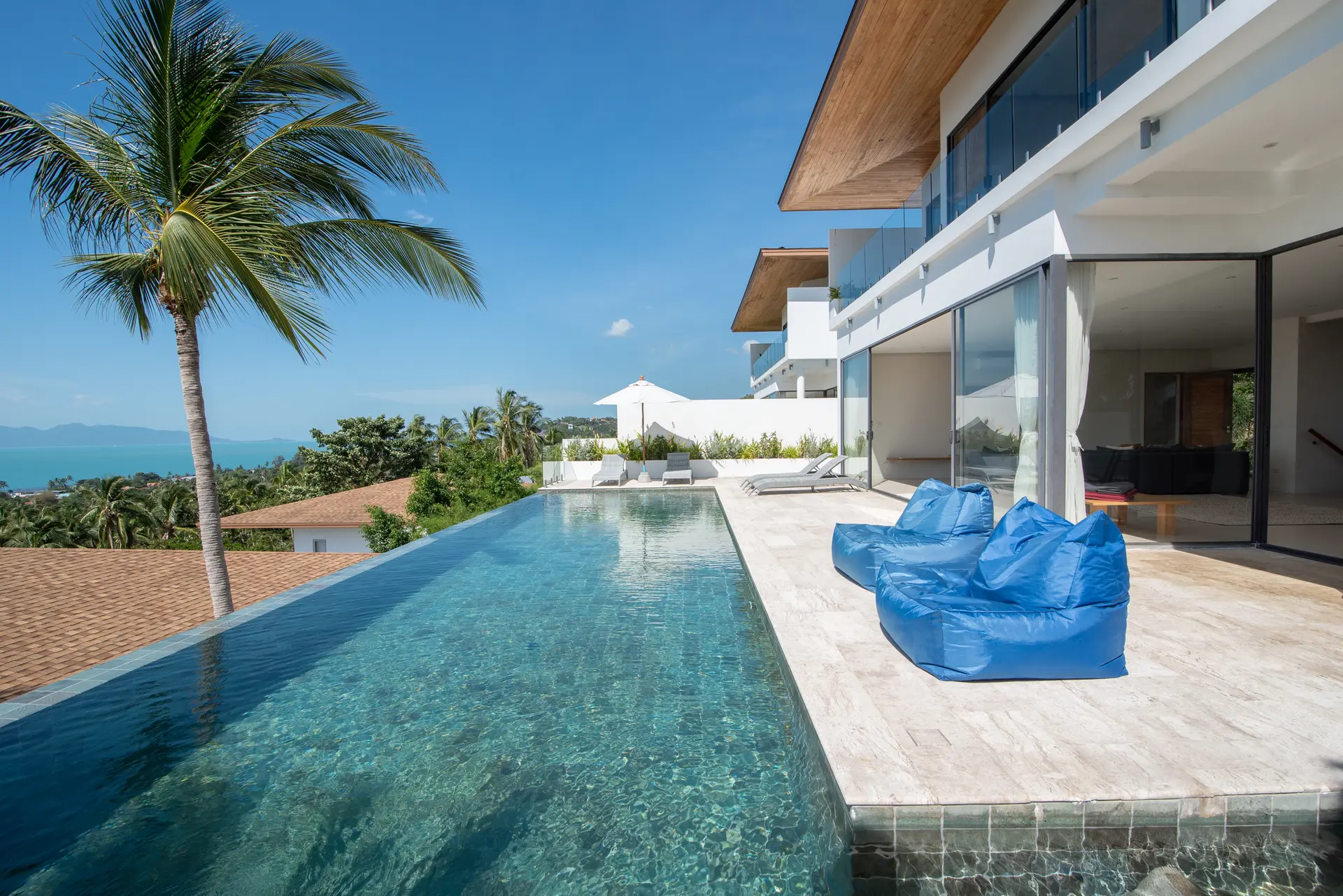 5-Bedroom Sea View Villa for Holiday Rent – Bang Por | Koh Samui - pool with a vie